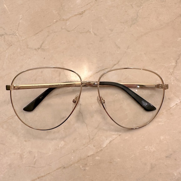 GUCCI AVIATOR UNISEX GOLD FRAME GLASSES - Picture 1 of 6